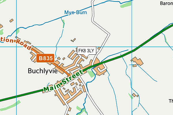 FK8 3LY map - OS VectorMap District (Ordnance Survey)