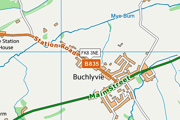 FK8 3NE map - OS VectorMap District (Ordnance Survey)