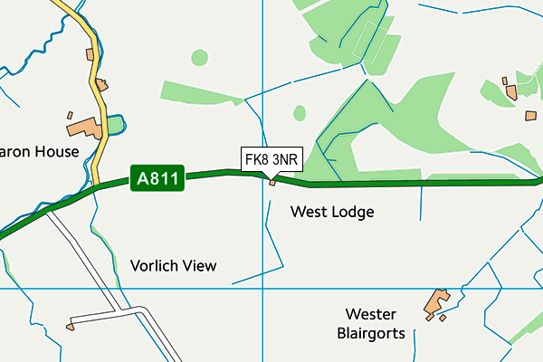 FK8 3NR map - OS VectorMap District (Ordnance Survey)