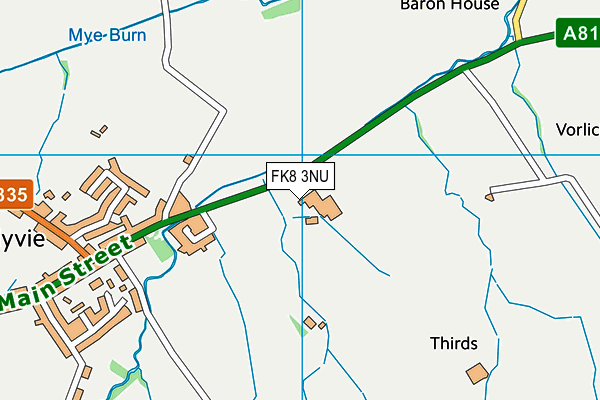 FK8 3NU map - OS VectorMap District (Ordnance Survey)