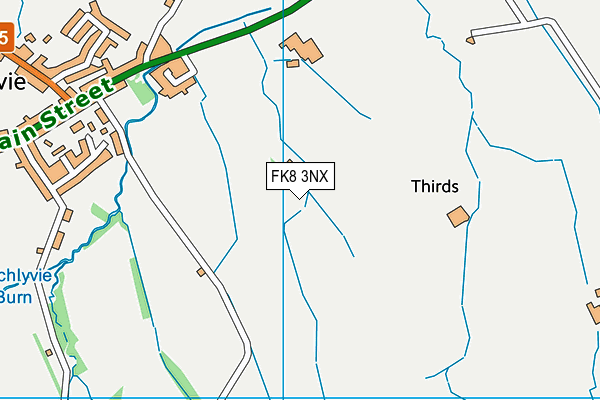 FK8 3NX map - OS VectorMap District (Ordnance Survey)