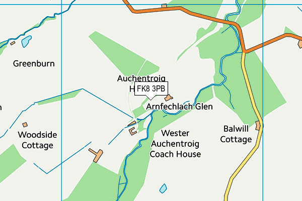 FK8 3PB map - OS VectorMap District (Ordnance Survey)