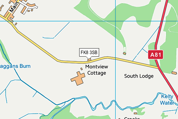 FK8 3SB map - OS VectorMap District (Ordnance Survey)