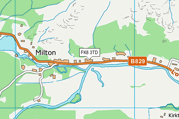 FK8 3TD map - OS VectorMap District (Ordnance Survey)