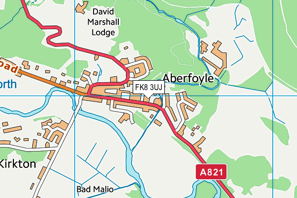 FK8 3UJ map - OS VectorMap District (Ordnance Survey)