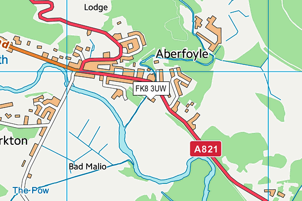 FK8 3UW map - OS VectorMap District (Ordnance Survey)