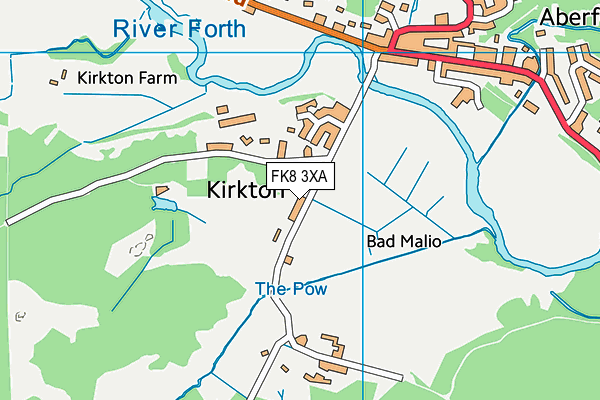 FK8 3XA map - OS VectorMap District (Ordnance Survey)