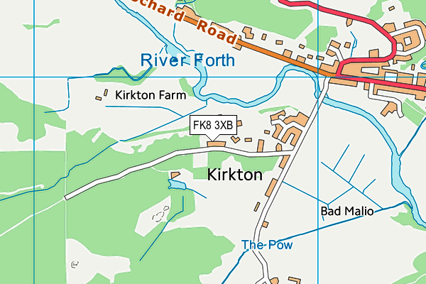 FK8 3XB map - OS VectorMap District (Ordnance Survey)