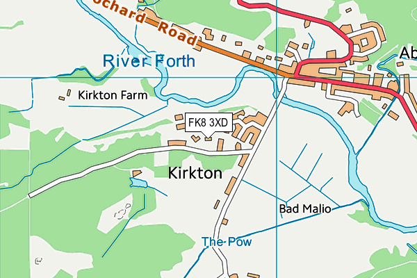 FK8 3XD map - OS VectorMap District (Ordnance Survey)