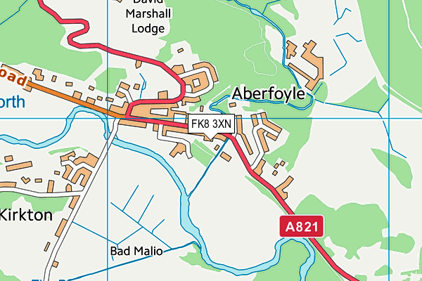 FK8 3XN map - OS VectorMap District (Ordnance Survey)