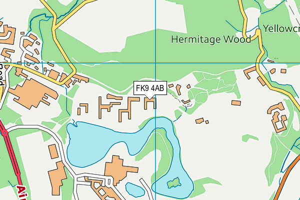 FK9 4AB map - OS VectorMap District (Ordnance Survey)