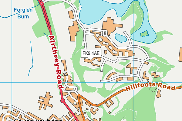 FK9 4AE map - OS VectorMap District (Ordnance Survey)