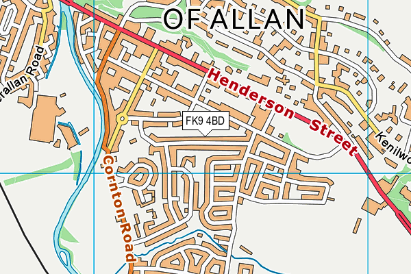FK9 4BD map - OS VectorMap District (Ordnance Survey)