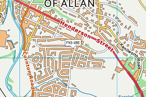FK9 4BE map - OS VectorMap District (Ordnance Survey)