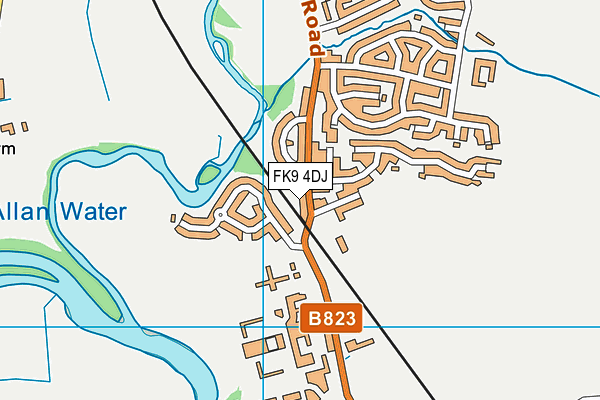 FK9 4DJ map - OS VectorMap District (Ordnance Survey)