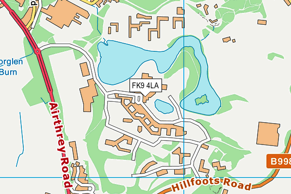 FK9 4LA map - OS VectorMap District (Ordnance Survey)