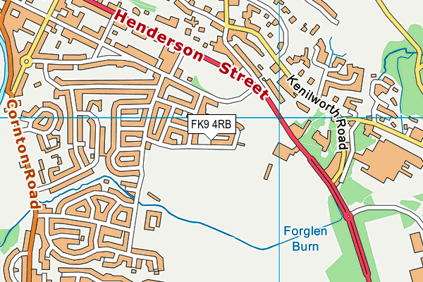 FK9 4RB map - OS VectorMap District (Ordnance Survey)