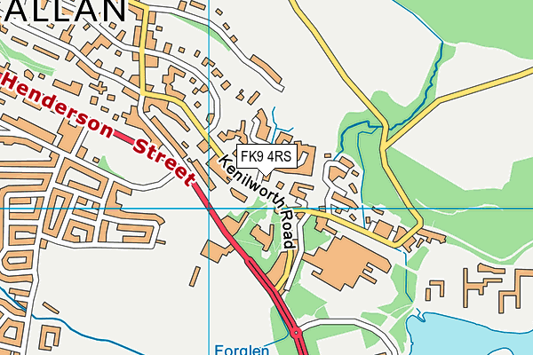 FK9 4RS map - OS VectorMap District (Ordnance Survey)