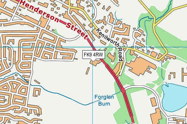 FK9 4RW map - OS VectorMap District (Ordnance Survey)