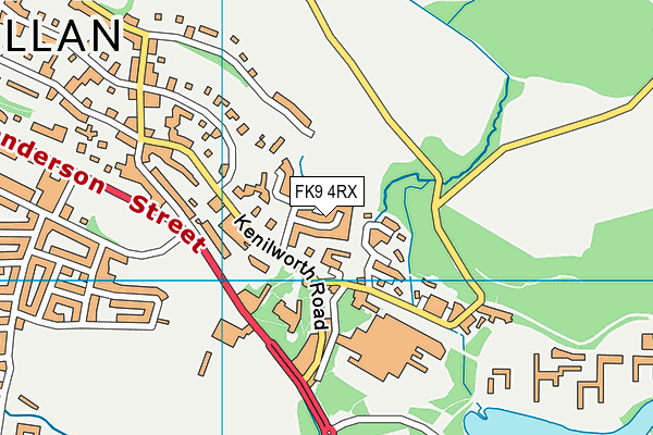 FK9 4RX map - OS VectorMap District (Ordnance Survey)
