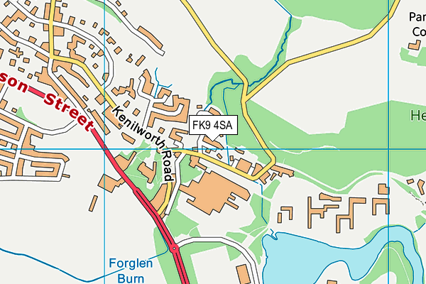 FK9 4SA map - OS VectorMap District (Ordnance Survey)