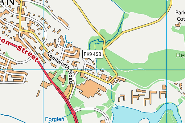 FK9 4SB map - OS VectorMap District (Ordnance Survey)