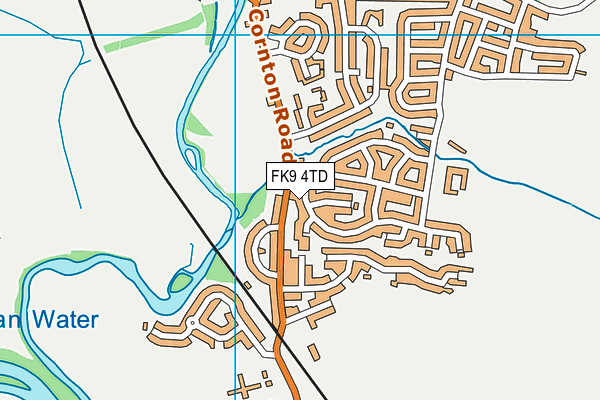 FK9 4TD map - OS VectorMap District (Ordnance Survey)