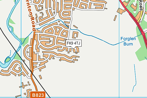 FK9 4TJ map - OS VectorMap District (Ordnance Survey)