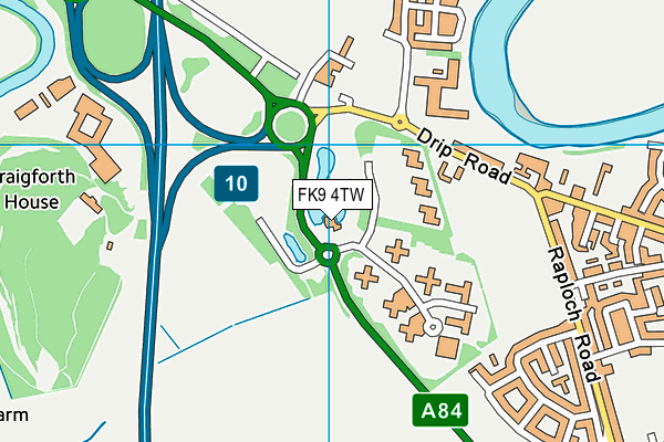 FK9 4TW map - OS VectorMap District (Ordnance Survey)