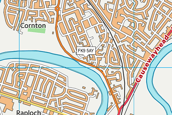 FK9 5AY map - OS VectorMap District (Ordnance Survey)