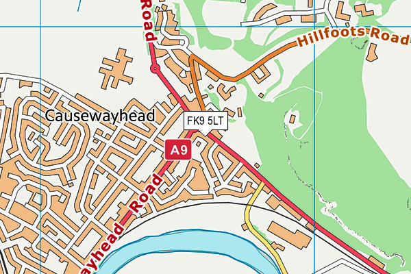 FK9 5LT map - OS VectorMap District (Ordnance Survey)