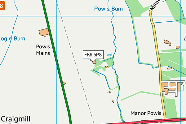 FK9 5PS map - OS VectorMap District (Ordnance Survey)
