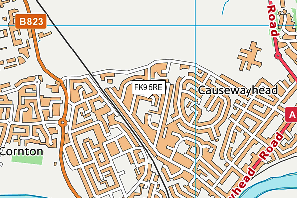 FK9 5RE map - OS VectorMap District (Ordnance Survey)