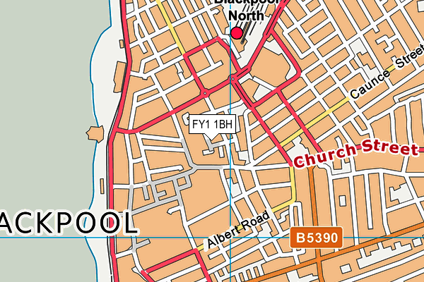 FY1 1BH map - OS VectorMap District (Ordnance Survey)