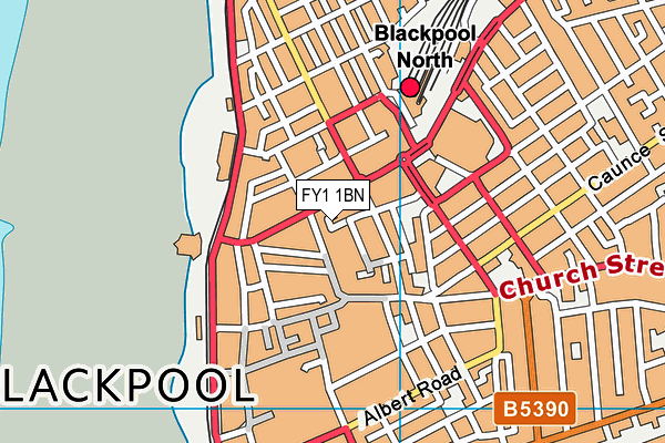 FY1 1BN map - OS VectorMap District (Ordnance Survey)