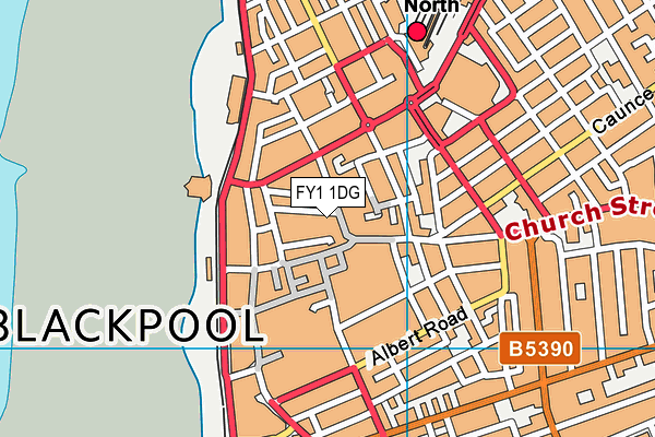 FY1 1DG map - OS VectorMap District (Ordnance Survey)
