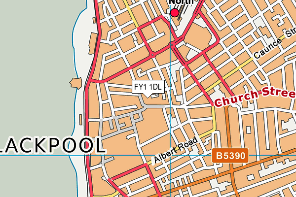 FY1 1DL map - OS VectorMap District (Ordnance Survey)