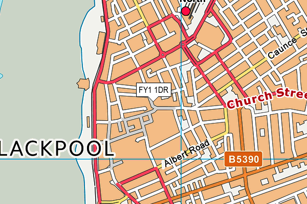 FY1 1DR map - OS VectorMap District (Ordnance Survey)