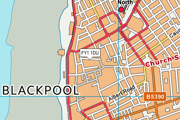 FY1 1DU map - OS VectorMap District (Ordnance Survey)