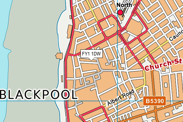 FY1 1DW map - OS VectorMap District (Ordnance Survey)