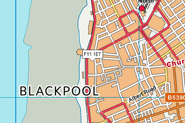 FY1 1ET map - OS VectorMap District (Ordnance Survey)