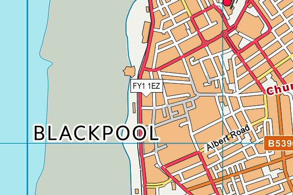 FY1 1EZ map - OS VectorMap District (Ordnance Survey)