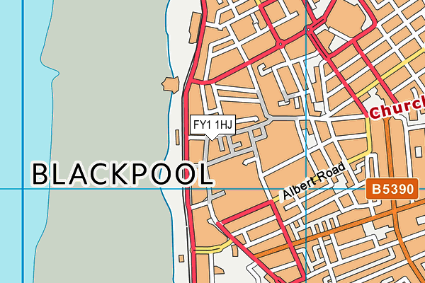 FY1 1HJ map - OS VectorMap District (Ordnance Survey)