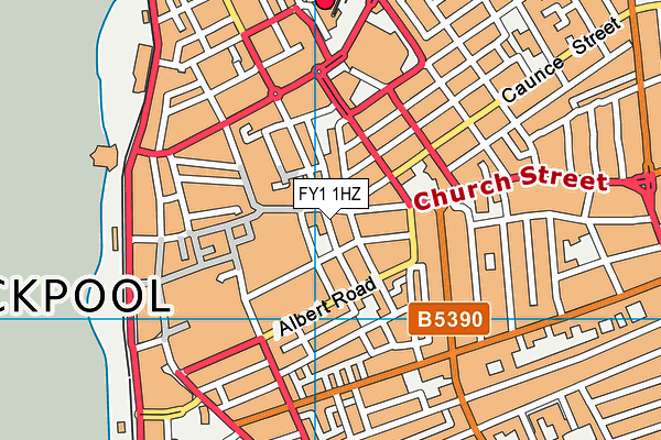 FY1 1HZ map - OS VectorMap District (Ordnance Survey)