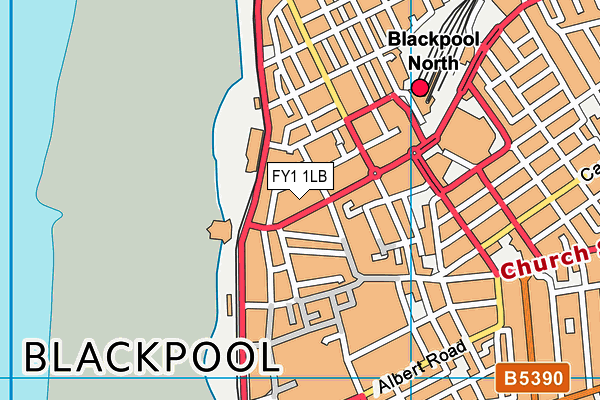 FY1 1LB map - OS VectorMap District (Ordnance Survey)
