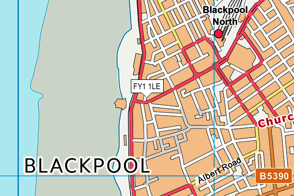 FY1 1LE map - OS VectorMap District (Ordnance Survey)