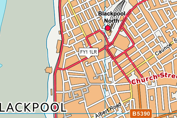 FY1 1LR map - OS VectorMap District (Ordnance Survey)