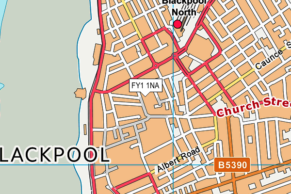 FY1 1NA map - OS VectorMap District (Ordnance Survey)