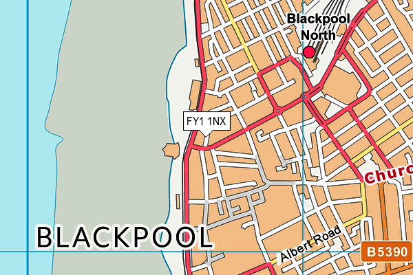 FY1 1NX map - OS VectorMap District (Ordnance Survey)
