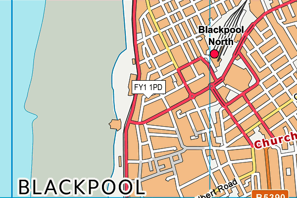 FY1 1PD map - OS VectorMap District (Ordnance Survey)